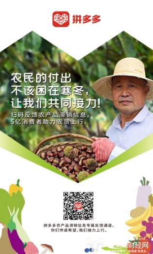全网征集农产品滞销信息 拼多多协助农户对接5亿消费者